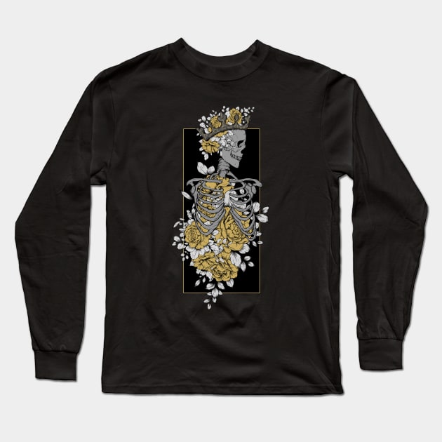 The Empress Skeleton Long Sleeve T-Shirt by Jess Adams